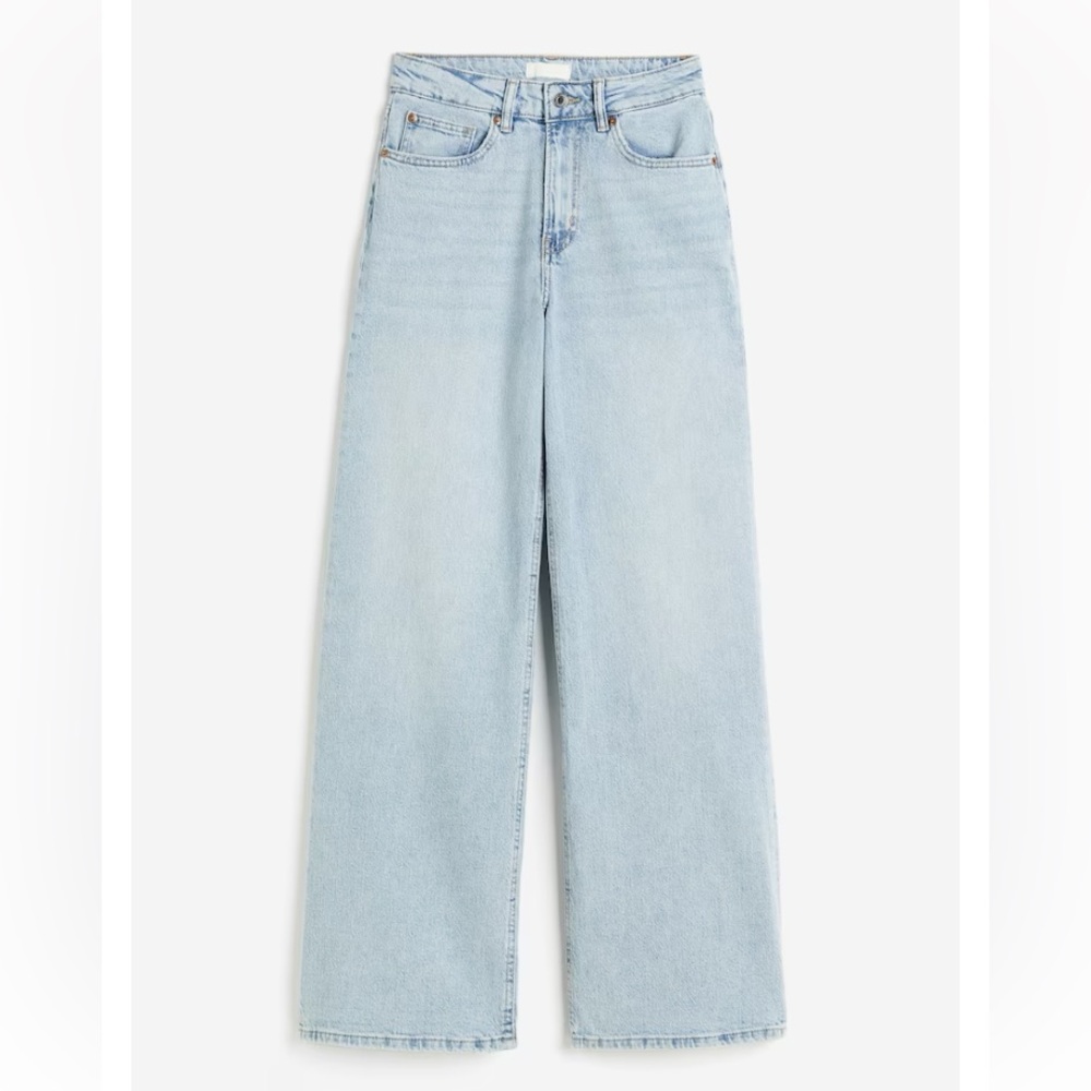 H&M High Rise Wide Leg Jeans